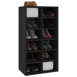 Berkfield Home Shoe Rack Black 54x34x100.5 cm Engineered Wood - thumbnail 1
