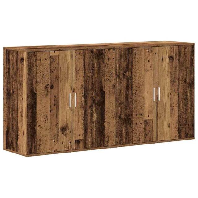 Berkfield Home Sideboards 2 pcs Old Wood 79x38x80 cm Engineered Wood in Brown - Size: 79 x 38 x 80 cm - image 1