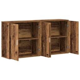 Berkfield Home Sideboards 2 pcs Old Wood 79x38x80 cm Engineered Wood in Brown - Size: 79 x 38 x 80 cm - thumbnail 5