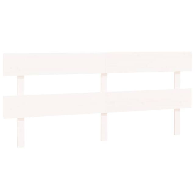 Berkfield Home Bed Headboard White 204x3x81 cm Solid Wood Pine - Size: 204 x 3 x 81 cm - image 1