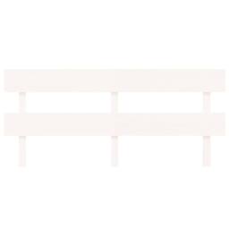 Berkfield Home Bed Headboard White 204x3x81 cm Solid Wood Pine - Size: 204 x 3 x 81 cm - thumbnail 3
