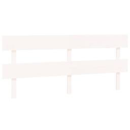 Berkfield Home Bed Headboard White 204x3x81 cm Solid Wood Pine - Size: 204 x 3 x 81 cm - thumbnail 1