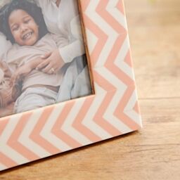 Paper High Advika Pink Chevron Patterned Photo Frame - thumbnail 3