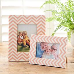Paper High Advika Pink Chevron Patterned Photo Frame