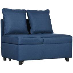 STILVORA 3-in-1 Sofa Bed with Adjustable Back Blue - thumbnail 5