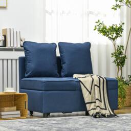 STILVORA 3-in-1 Sofa Bed with Adjustable Back Blue - thumbnail 3
