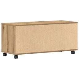 Berkfield Home TV Cabinet Artisan Oak 90x35x35 cm Engineered Wood in Brown - Size: 90 x 35 x 35 cm - thumbnail 7