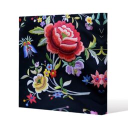 Benjamin Tate Design Vibrant Flowers (Canvas Print) / 127 x 127 x 4cm in Natural - Size: 127 x 127 x 4 cm - thumbnail 1