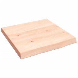 Berkfield Home Wall Shelf 40x40x(2-4) cm Untreated Solid Wood Oak in Brown - thumbnail 1