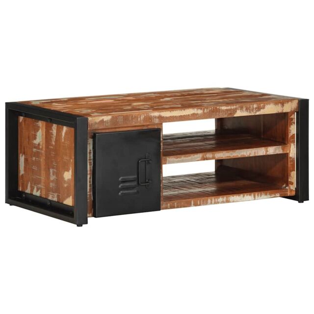 Berkfield Home Coffee Table Multicolour 90x50x36 cm Solid Wood Reclaimed - Size: 90 x 50 x 36 cm - image 1