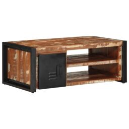 Berkfield Home Coffee Table Multicolour 90x50x36 cm Solid Wood Reclaimed - Size: 90 x 50 x 36 cm