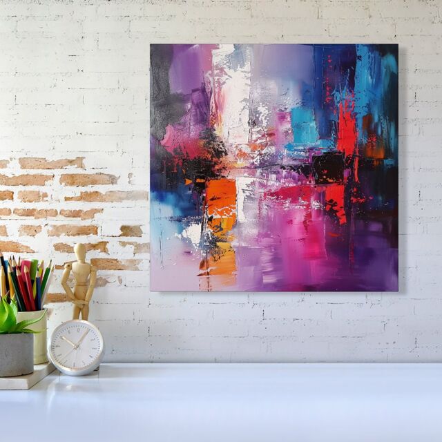 Warren Reed - Designer Vibrant Metropolis: A Palette Of Emotions Canvas - Size: w10 inch x h10 inch - image 1
