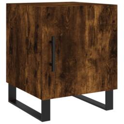 Berkfield Home Bedside Cabinets 2 pcs Smoked Oak 40x40x50 cm Engineered Wood in Brown - Size: 40 x 40 x 50 cm - thumbnail 6