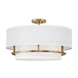 Netlighting Graham 4 Light Cylindrical Ceiling Light Lacquered Brass in Gold - thumbnail 1