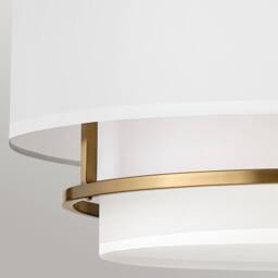 Netlighting Graham 4 Light Cylindrical Ceiling Light Lacquered Brass in Gold - thumbnail 4
