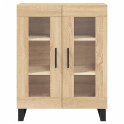 Berkfield Home Sideboard Sonoma Oak 69.5x34x90 cm Engineered Wood in Brown - thumbnail 5