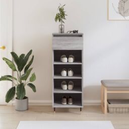 Berkfield Home Shoe Cabinet Grey Sonoma 40x36x105 cm Engineered Wood - Size: 40 x 36 x 105 cm - thumbnail 1