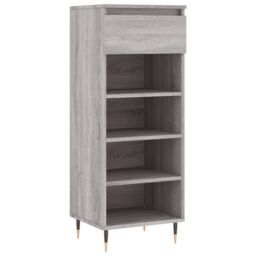 Berkfield Home Shoe Cabinet Grey Sonoma 40x36x105 cm Engineered Wood - Size: 40 x 36 x 105 cm - thumbnail 2