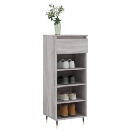 Berkfield Home Shoe Cabinet Grey Sonoma 40x36x105 cm Engineered Wood - Size: 40 x 36 x 105 cm - thumbnail 3