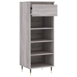 Berkfield Home Shoe Cabinet Grey Sonoma 40x36x105 cm Engineered Wood - Size: 40 x 36 x 105 cm - thumbnail 6