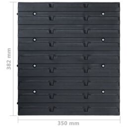 Berkfield Home 32 Piece Storage Bin Kit with Wall Panels Red & Black - thumbnail 6