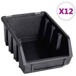 Berkfield Home 32 Piece Storage Bin Kit with Wall Panels Red & Black - thumbnail 3