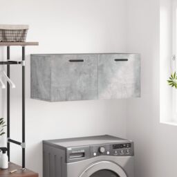 Berkfield Home Wall Cabinet Concrete Grey 80x36.5x35 cm Engineered Wood - thumbnail 1