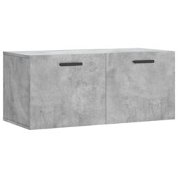 Berkfield Home Wall Cabinet Concrete Grey 80x36.5x35 cm Engineered Wood - thumbnail 2