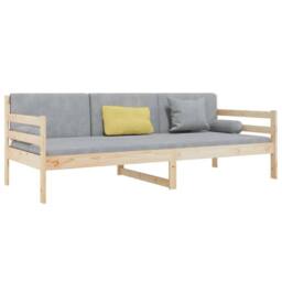 Berkfield Home Day Bed 80x200 cm Solid Wood Pine in Brown - thumbnail 3