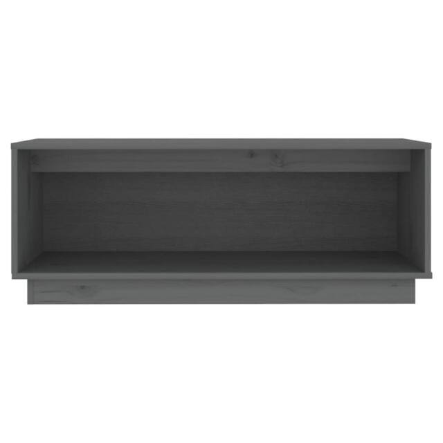 Berkfield Home TV Cabinet Grey 90x35x35 cm Solid Wood Pine - Size: 90 x 35 x 35 cm - image 1