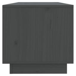 Berkfield Home TV Cabinet Grey 90x35x35 cm Solid Wood Pine - Size: 90 x 35 x 35 cm - thumbnail 4