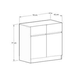 GFW Catania Compact Sideboard in Walnut - thumbnail 6