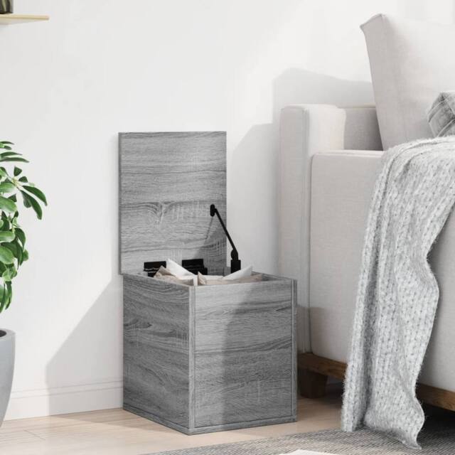 Berkfield Home Storage Box Grey Sonoma 30x35x35 cm Engineered Wood - Size: 30 x 35 x 35 cm - image 1