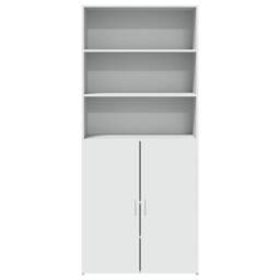 Berkfield Home Highboard White 80x42.5x185 cm Engineered Wood - thumbnail 4