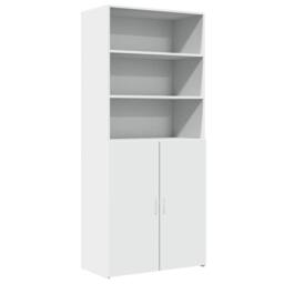 Berkfield Home Highboard White 80x42.5x185 cm Engineered Wood - thumbnail 3