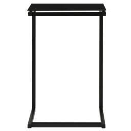 Berkfield Home Side Table Black 40x40x60 cm Tempered Glass - Size: 40 x 40 x 60 cm - thumbnail 2