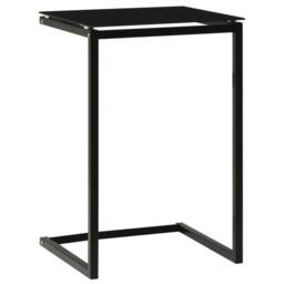 Berkfield Home Side Table Black 40x40x60 cm Tempered Glass - Size: 40 x 40 x 60 cm - thumbnail 4