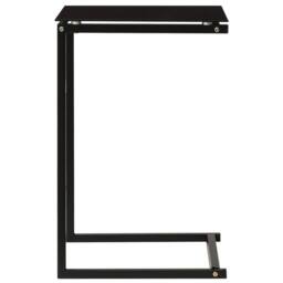 Berkfield Home Side Table Black 40x40x60 cm Tempered Glass - Size: 40 x 40 x 60 cm - thumbnail 3
