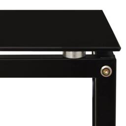 Berkfield Home Side Table Black 40x40x60 cm Tempered Glass - Size: 40 x 40 x 60 cm - thumbnail 6