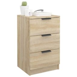 Berkfield Home Bedside Cabinet Sonoma Oak 40x36x65 cm in Brown - Size: 40 x 36 x 65 cm - thumbnail 4