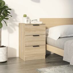Berkfield Home Bedside Cabinet Sonoma Oak 40x36x65 cm in Brown - Size: 40 x 36 x 65 cm - thumbnail 1