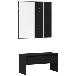 Berkfield Home Hallway Furniture Set in Black Oak Engineered Wood - thumbnail 2