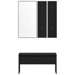 Berkfield Home Hallway Furniture Set in Black Oak Engineered Wood - thumbnail 7