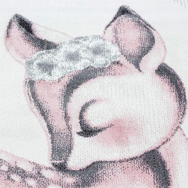 Bravich LTD Kids Sleeping Fawn Circle Rug - Bambi in Pink - Size: 160 cm diameter - image 1