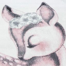 Bravich LTD Kids Sleeping Fawn Circle Rug - Bambi in Pink - Size: 160 cm diameter - thumbnail 1
