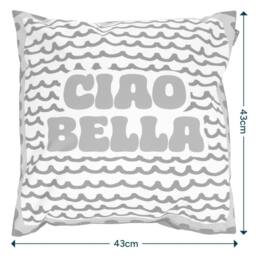 icon 2 Pack Cushion 43x43cm Ciao Bella Print in Blue - Size: 43x43 cm - thumbnail 5