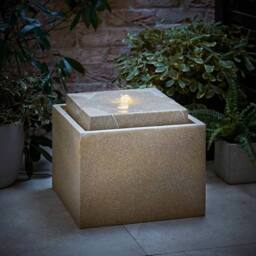 SPETLEK Solar Powered Water Fountain Garden Outdoor Feature LED in Natural - Size: 0.6m2 - thumbnail 2