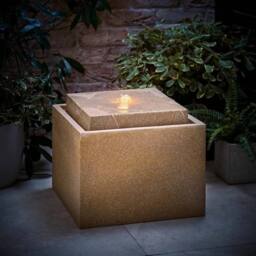 SPETLEK Solar Powered Water Fountain Garden Outdoor Feature LED in Natural - Size: 0.6m2 - thumbnail 3