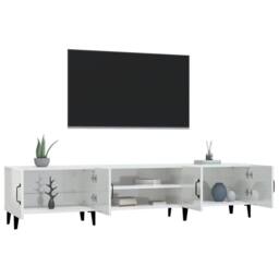 Berkfield Home TV Cabinet High Gloss White 180x31.5x40 cm Engineered Wood - thumbnail 5
