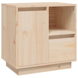 Berkfield Home Bedside Cabinet 50x34x50 cm Solid Wood Pine in Brown - Size: 50 x 34 x 50 cm - thumbnail 2